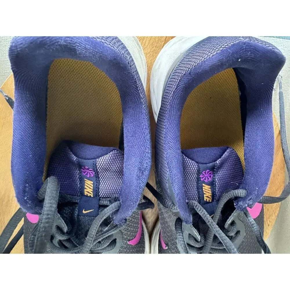 Nike Revolution 6 Anthracite/Vivid Purple DD8475–011 Men's size 9.5 W